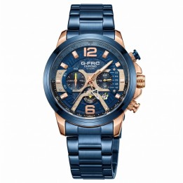 Reloj G-force Gr8329 Cronógrafo De Acero + Estuche Premium