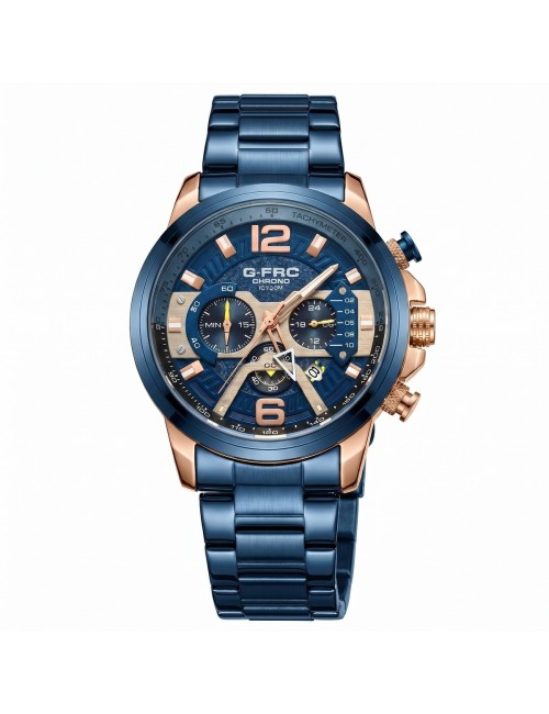 Reloj G-force Gr8329 Cronógrafo De Acero + Estuche Premium
