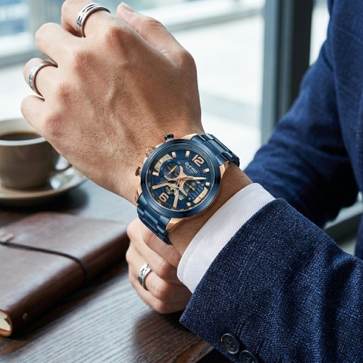 Reloj G-force Gr8329 Cronógrafo De Acero + Estuche Premium