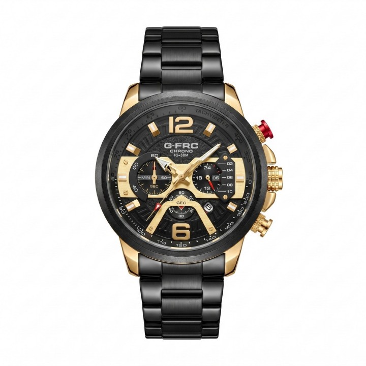 Reloj G-force Gr8329 Cronógrafo De Acero + Estuche Premium