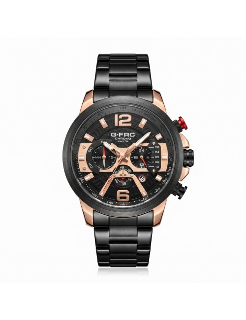 Reloj G-force Gr8329 Cronógrafo De Acero + Estuche Premium