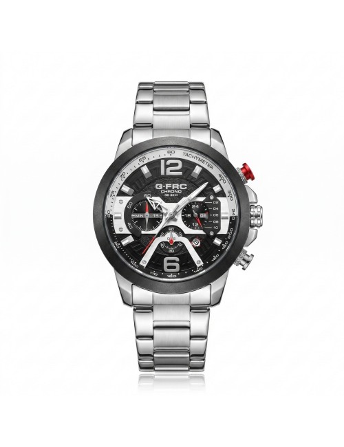 Reloj G-force Gr8329 Cronógrafo De Acero + Estuche Premium