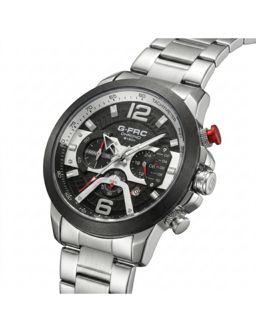 Reloj G-force Gr8329 Cronógrafo De Acero + Estuche Premium