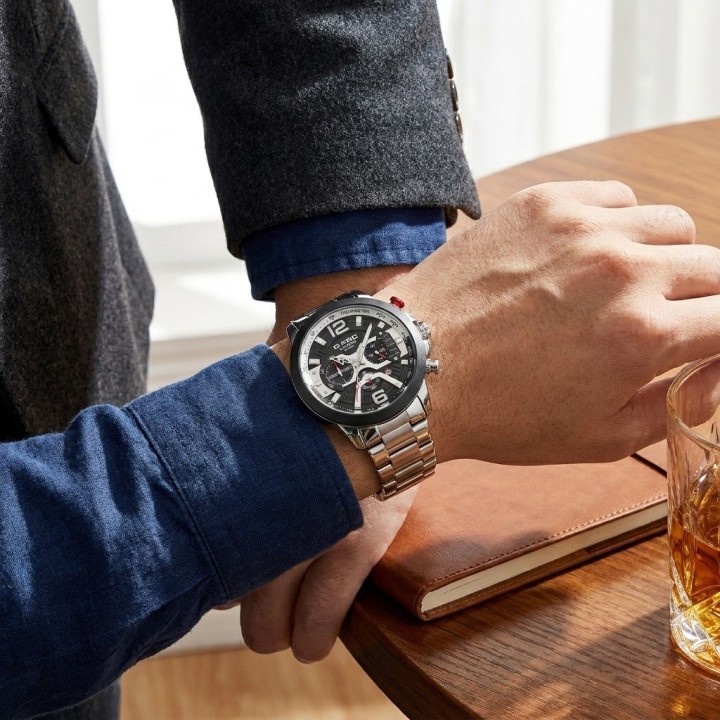 Reloj G-force Gr8329 Cronógrafo De Acero + Estuche Premium