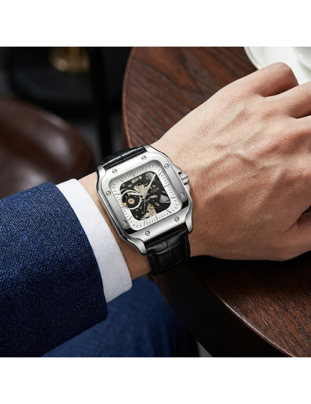 Reloj G-force At10b Automático En Cuero + Estuche Premium