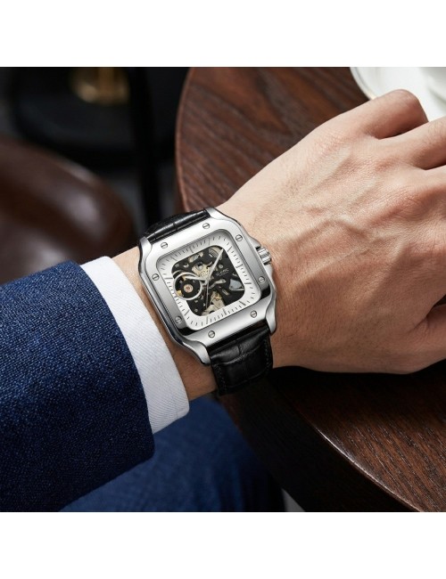 Reloj G-force At10b Automático En Cuero + Estuche Premium