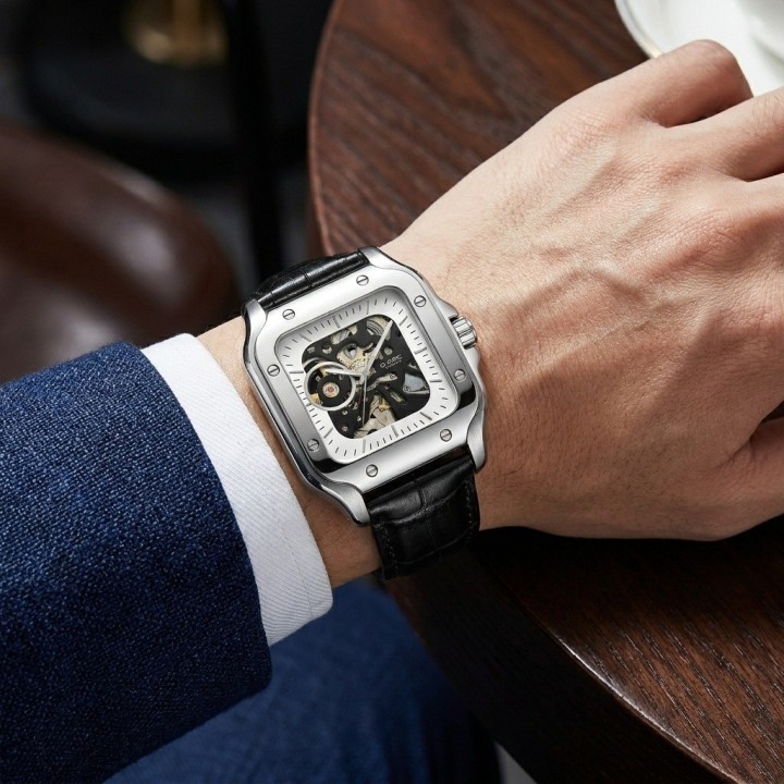 Reloj G-force At10b Automático En Cuero + Estuche Premium