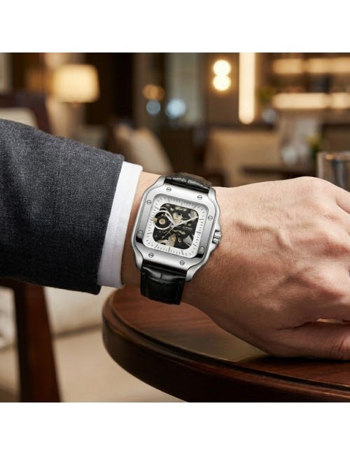 Reloj G-force At10b Automático En Cuero + Estuche Premium