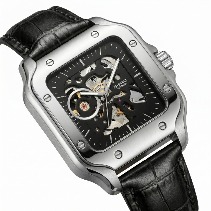 Reloj G-force At10b Automático En Cuero + Estuche Premium