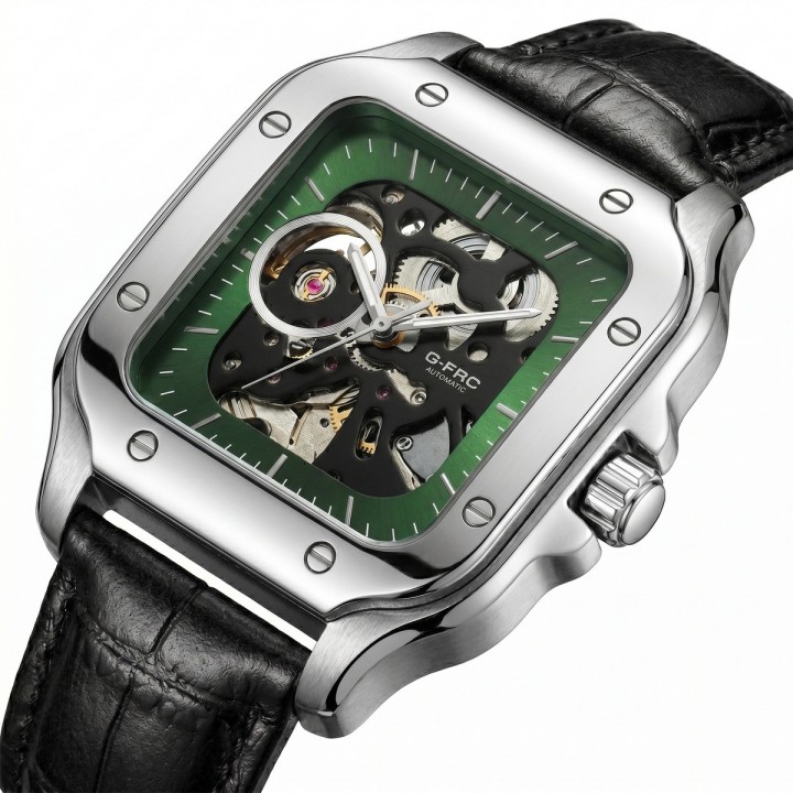 Reloj G-force At10b Automático En Cuero + Estuche Premium