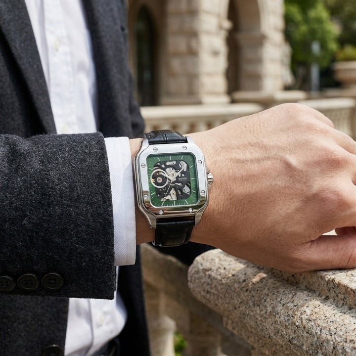 Reloj G-force At10b Automático En Cuero + Estuche Premium
