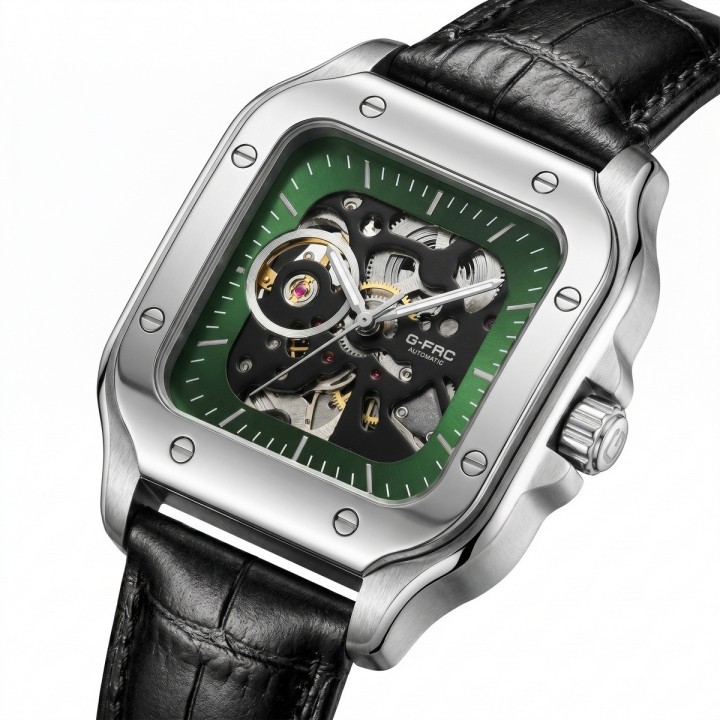 Reloj G-force At10b Automático En Cuero + Estuche Premium