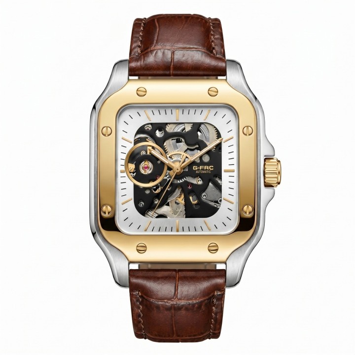 Reloj G-force At10b Automático En Cuero + Estuche Premium