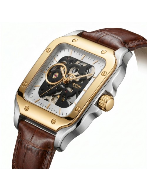 Reloj G-force At10b Automático En Cuero + Estuche Premium