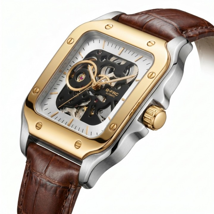 Reloj G-force At10b Automático En Cuero + Estuche Premium
