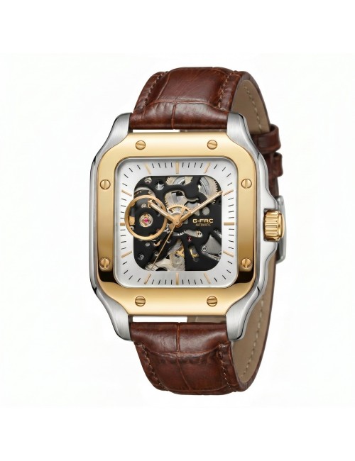 Reloj G-force At10b Automático En Cuero + Estuche Premium