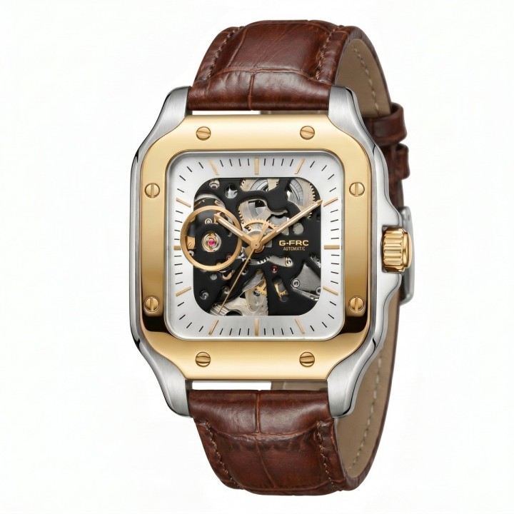 Reloj G-force At10b Automático En Cuero + Estuche Premium