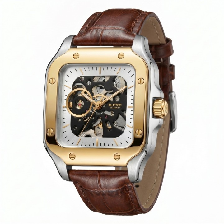 Reloj G-force At10b Automático En Cuero + Estuche Premium