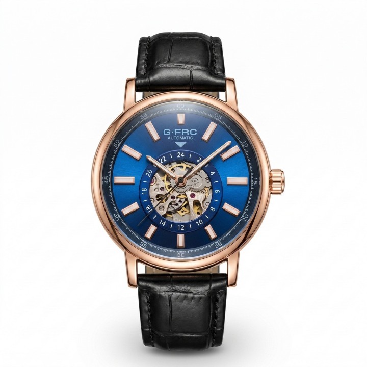 Reloj G-force At9829 Automático En Cuero + Estuche Premium