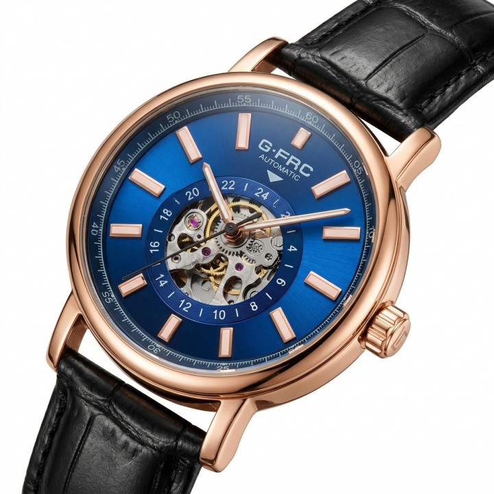 Reloj G-force At9829 Automático En Cuero + Estuche Premium