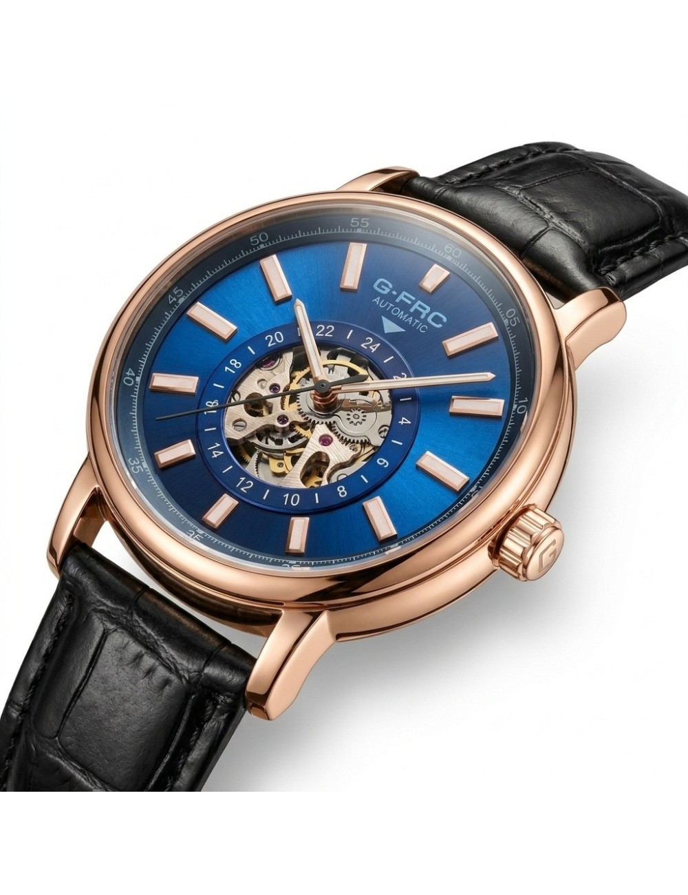 Reloj G-force At9829 Automático En Cuero + Estuche Premium