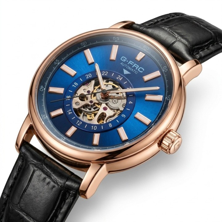 Reloj G-force At9829 Automático En Cuero + Estuche Premium