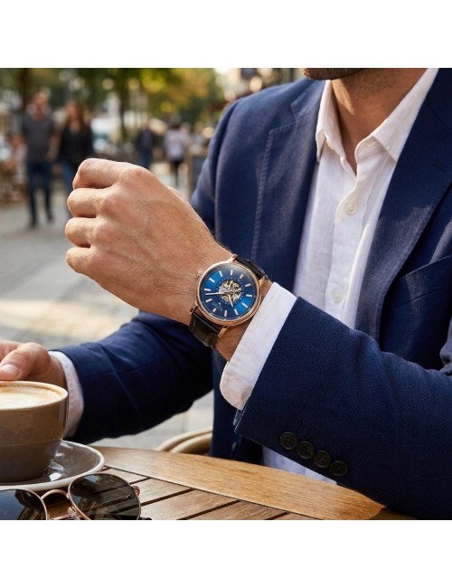 Reloj G-force At9829 Automático En Cuero + Estuche Premium