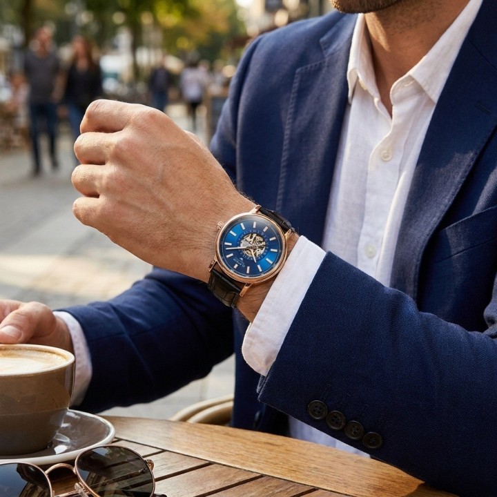 Reloj G-force At9829 Automático En Cuero + Estuche Premium