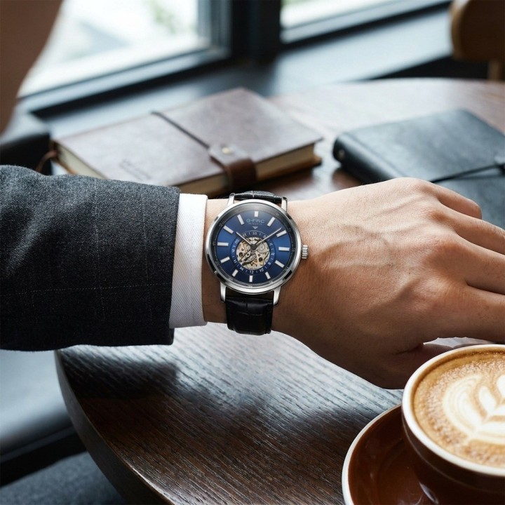 Reloj G-force At9829 Automático En Cuero + Estuche Premium