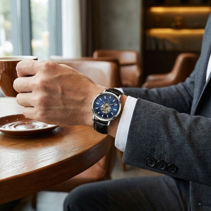Reloj G-force At9829 Automático En Cuero + Estuche Premium