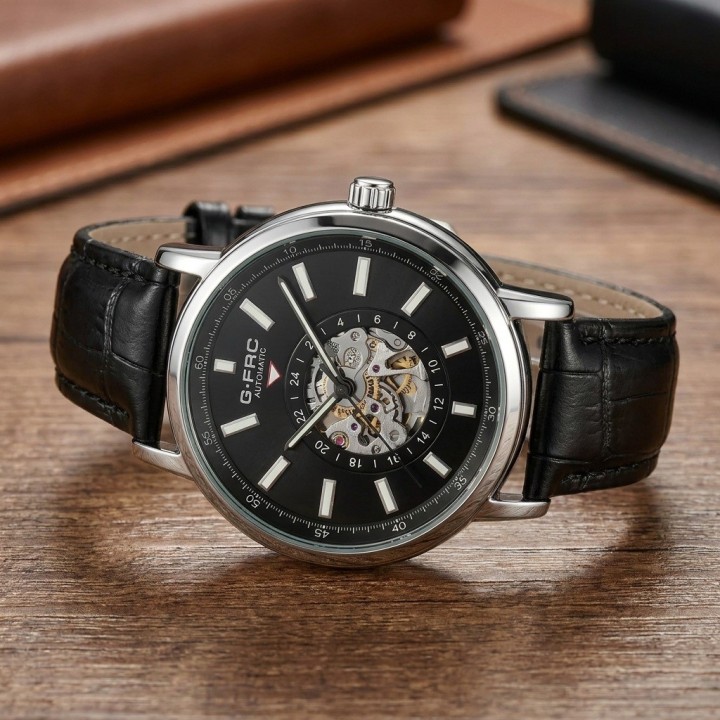 Reloj G-force At9829 Automático En Cuero + Estuche Premium