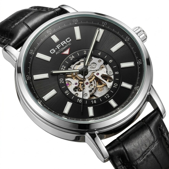 Reloj G-force At9829 Automático En Cuero + Estuche Premium