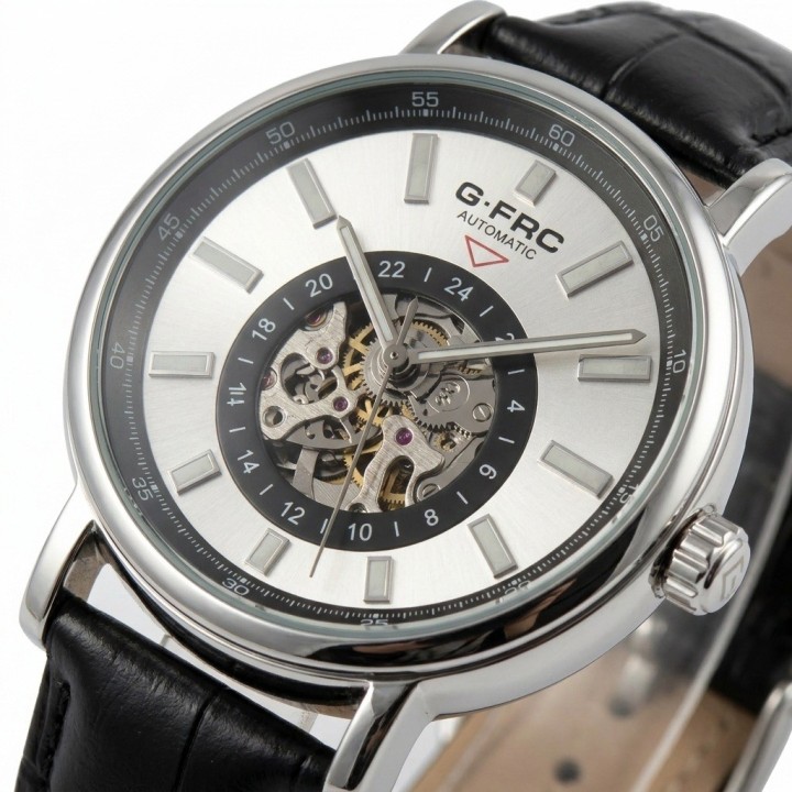 Reloj G-force At9829 Automático En Cuero + Estuche Premium