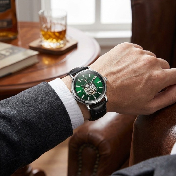 Reloj G-force At9829 Automático En Cuero + Estuche Premium