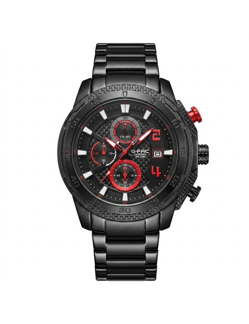 Reloj G-force Gf8047 Cronógrafo De Acero + Estuche Premium