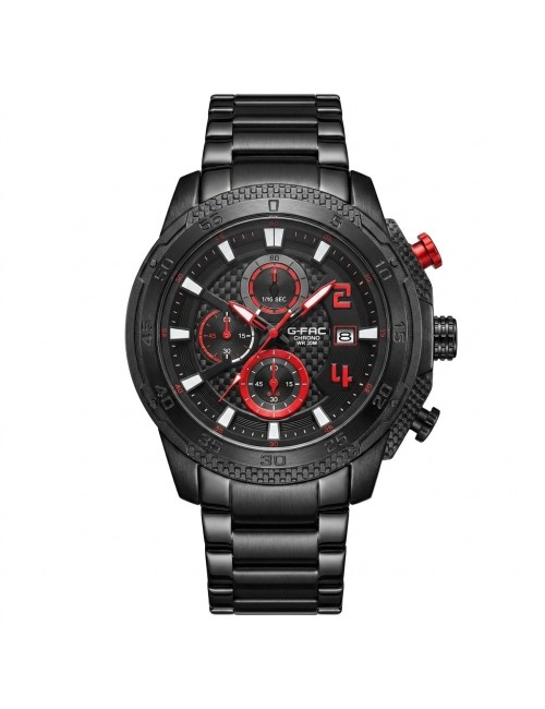 Reloj G-force Gf8047 Cronógrafo De Acero + Estuche Premium