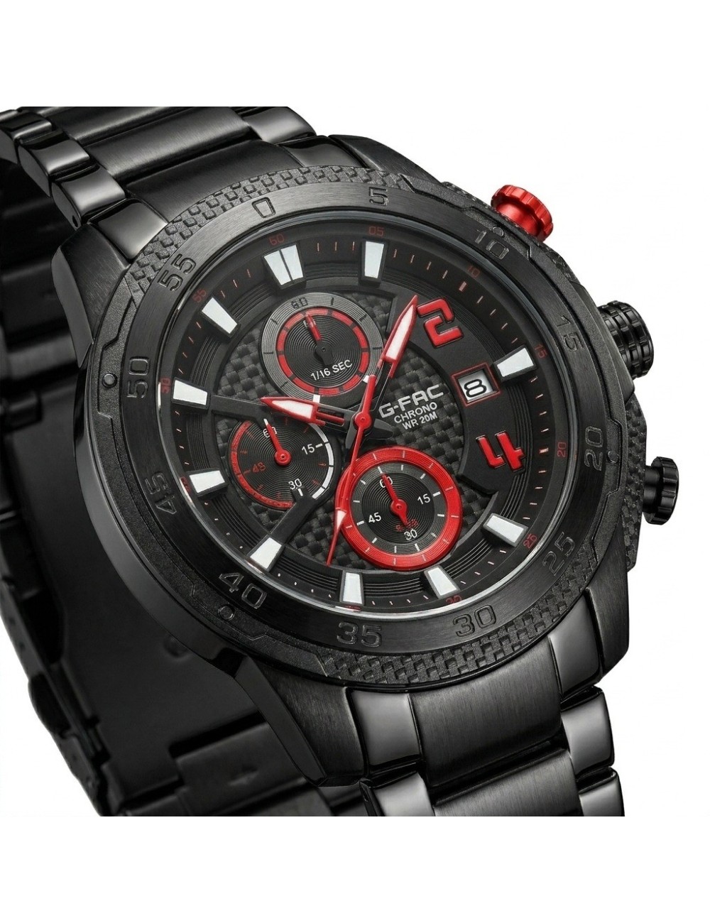 Reloj G-force Gf8047 Cronógrafo De Acero + Estuche Premium