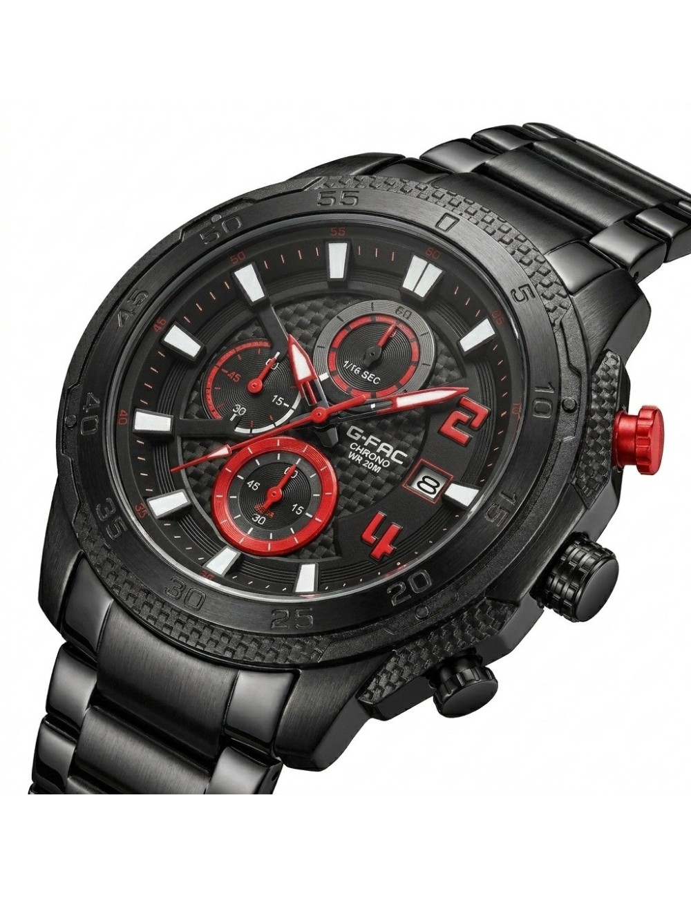 Reloj G-force Gf8047 Cronógrafo De Acero + Estuche Premium