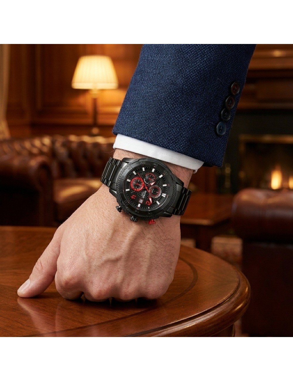 Reloj G-force Gf8047 Cronógrafo De Acero + Estuche Premium