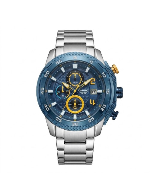 Reloj G-force Gf8047 Cronógrafo De Acero + Estuche Premium