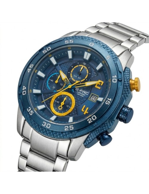 Reloj G-force Gf8047 Cronógrafo De Acero + Estuche Premium