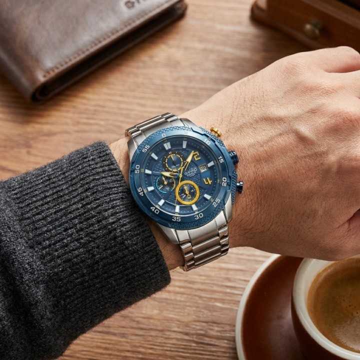 Reloj G-force Gf8047 Cronógrafo De Acero + Estuche Premium