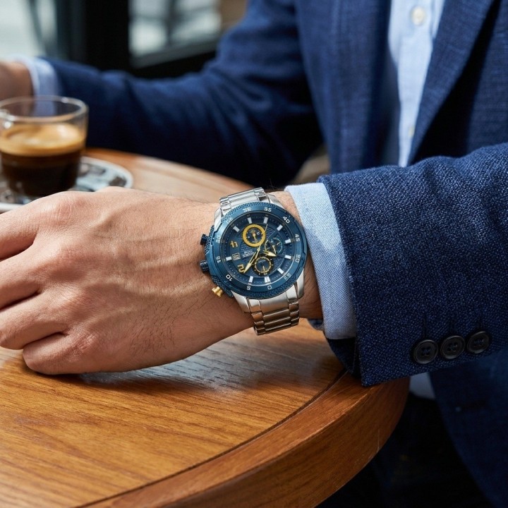 Reloj G-force Gf8047 Cronógrafo De Acero + Estuche Premium