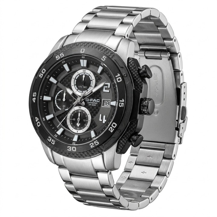 Reloj G-force Gf8047 Cronógrafo De Acero + Estuche Premium