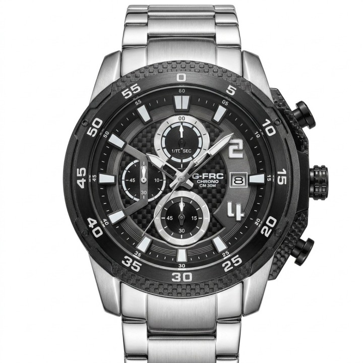 Reloj G-force Gf8047 Cronógrafo De Acero + Estuche Premium