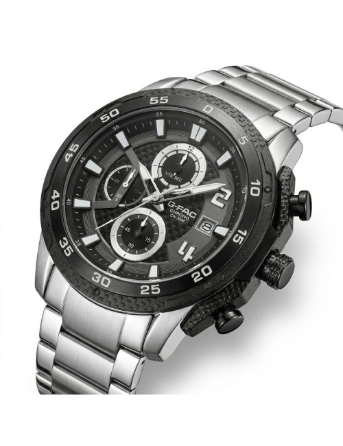 Reloj G-force Gf8047 Cronógrafo De Acero + Estuche Premium