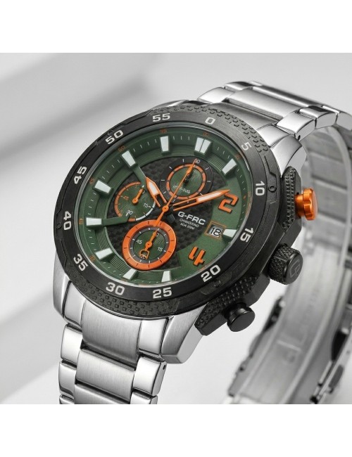 Reloj G-force Gf8047 Cronógrafo De Acero + Estuche Premium