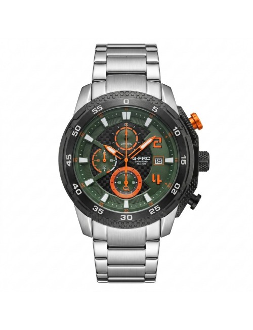 Reloj G-force Gf8047 Cronógrafo De Acero + Estuche Premium