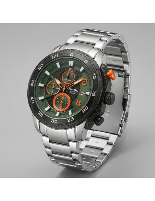 Reloj G-force Gf8047 Cronógrafo De Acero + Estuche Premium