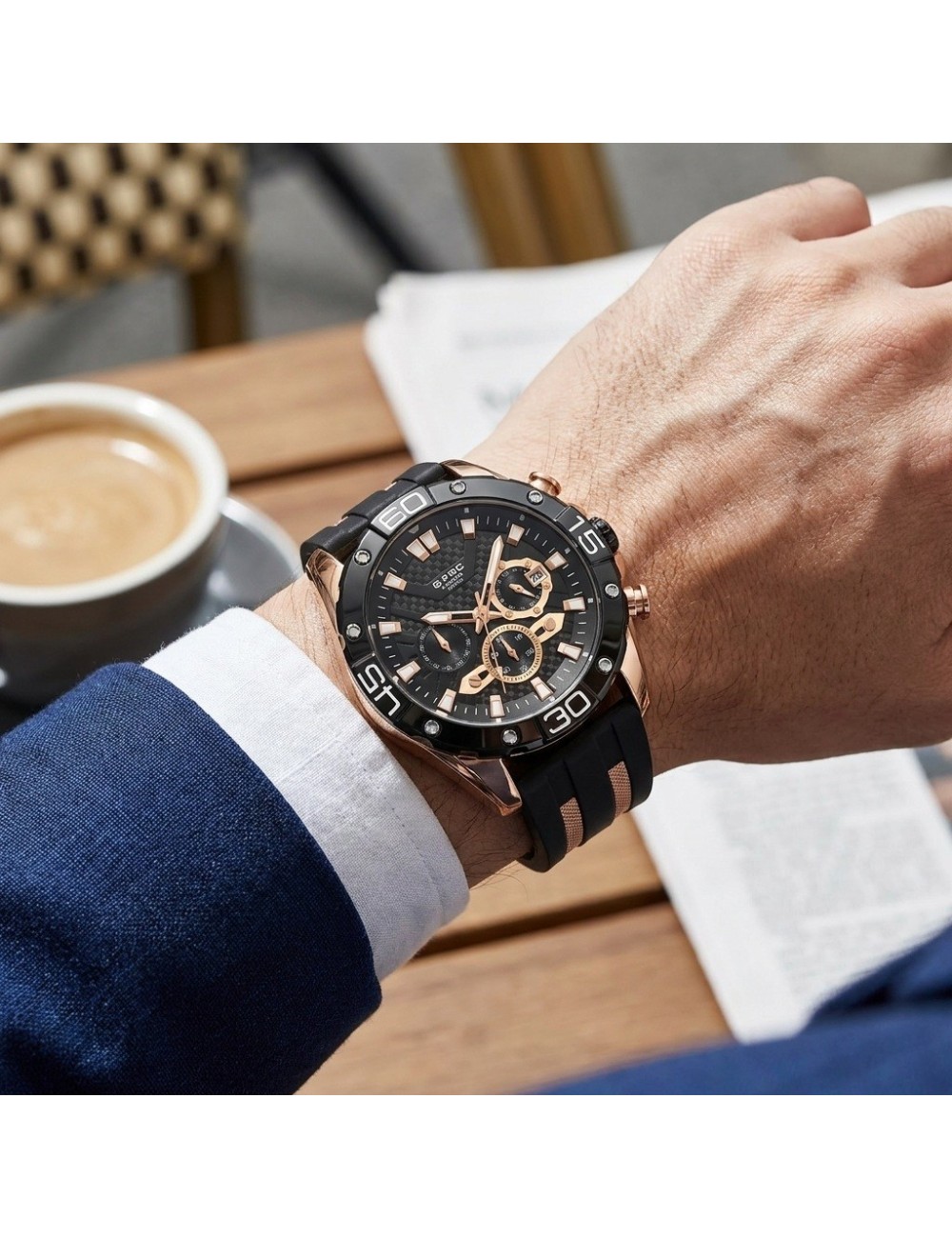 Reloj G-force Gf8019 Cronógrafo Deportivo + Estuche Premium